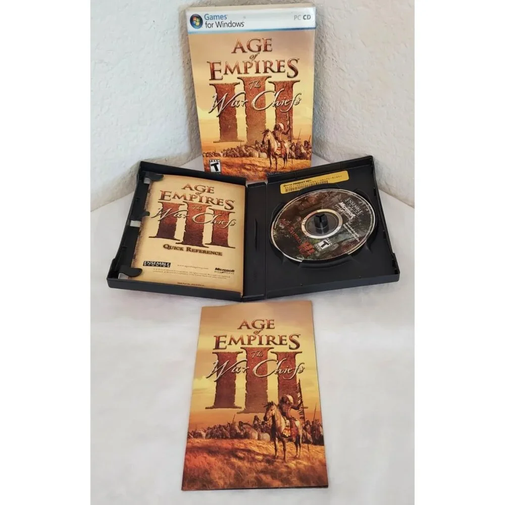 Age Of Empires III &The War Chiefs PC 2007 Microsoft Strategy 2 Game Bundle